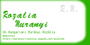 rozalia muranyi business card
