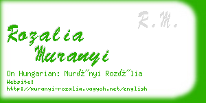 rozalia muranyi business card